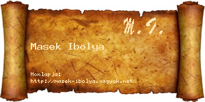 Masek Ibolya névjegykártya